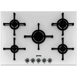 Smeg PV175B 72cm Linea Gas on Glass Hob in White